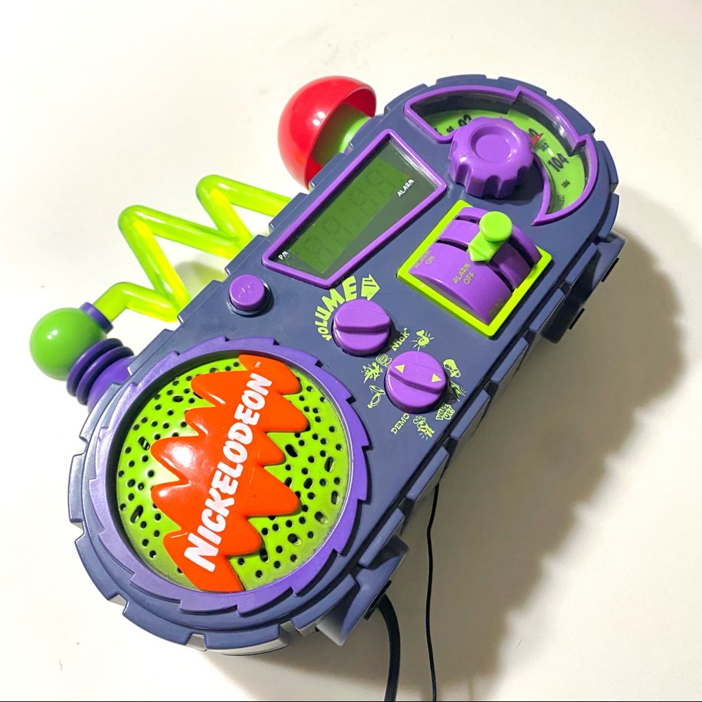 Nickelodeon Time Blaster Rise & Slime alarm clock radio vintage 1995 tested
